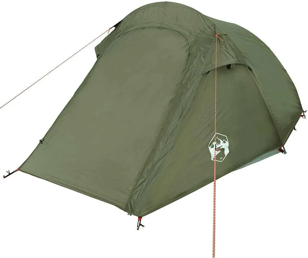 Camping Tent Tunnel 3-Person Olive Green Waterproof vidaXL vidaXL