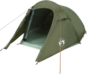 Camping Tent Tunnel 3-Person Olive Green Waterproof vidaXL vidaXL