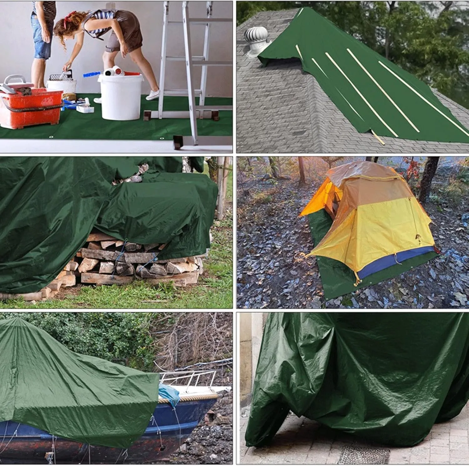 Camping Tent Ultralight Waterproof Sun Shelter Garden Awnings for Outdoor Canopy Awning Cloth Tent Tarpaulin Canvas Truck Car Tarp Sheet (Size : 1.7X2, 2.3X4.0M