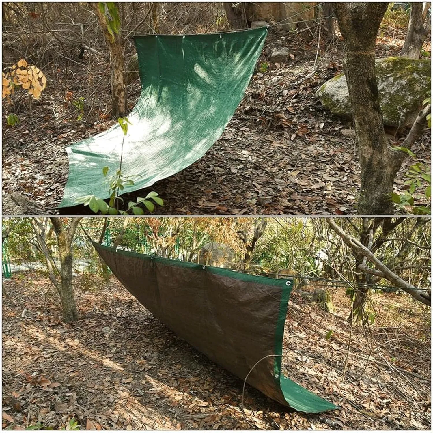 Camping Tent Ultralight Waterproof Sun Shelter Garden Awnings for Outdoor Canopy Awning Cloth Tent Tarpaulin Canvas Truck Car Tarp Sheet (Size : 1.7X2, 2.3X4.0M