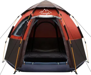 Camping Tent with Instant Setup, 2/3 Person Weatherproof Tent Easy Quick Set Up in 60 Seconds with Rainfly Backpack Tent for Family Camping & Hiking, Upgraded Ventilation,Center Height 66-inch