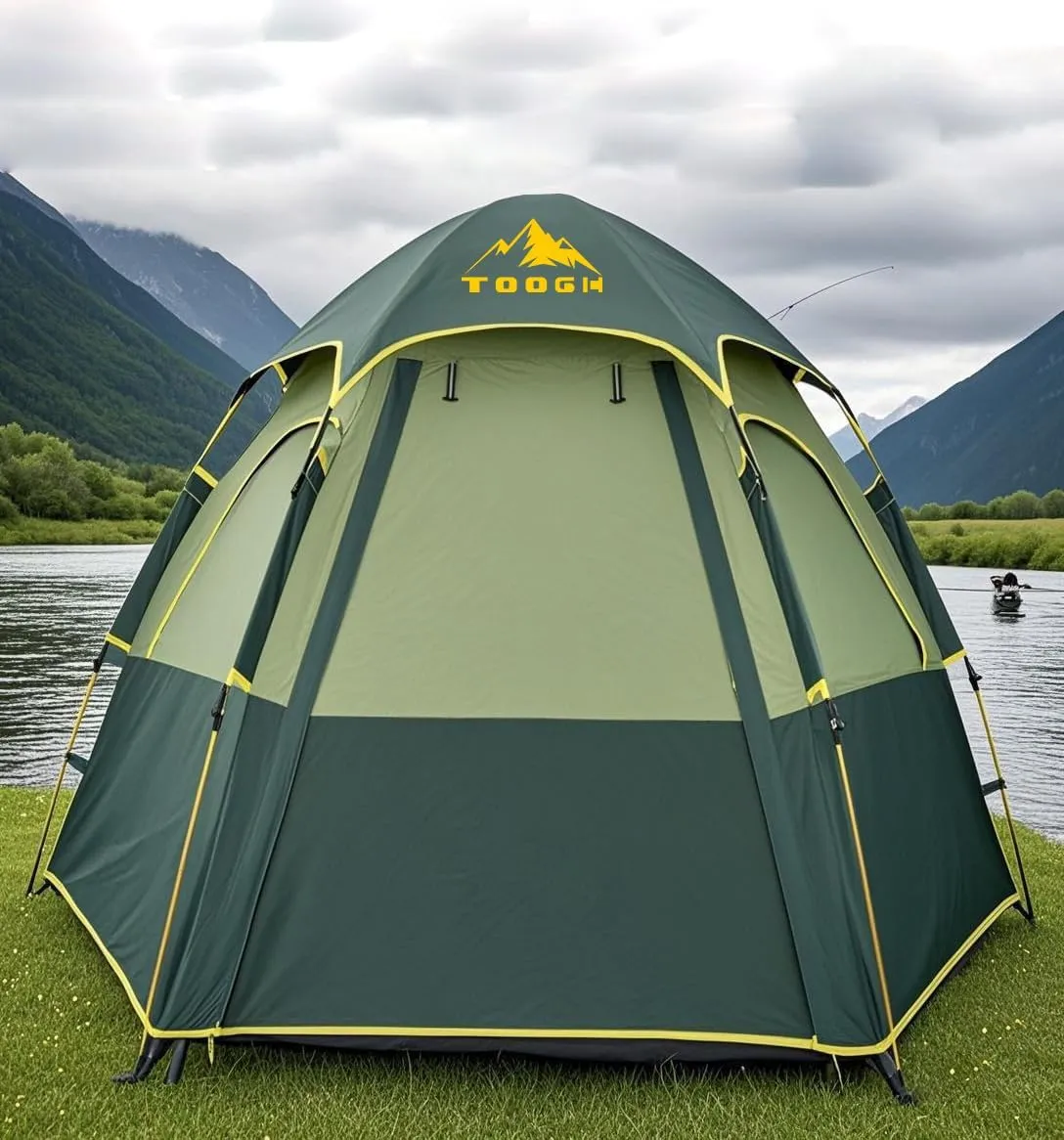 Camping Tent with Instant Setup, 2/3 Person Weatherproof Tent Easy Quick Set Up in 60 Seconds with Rainfly Backpack Tent for Family Camping & Hiking, Upgraded Ventilation,Center Height 66-inch