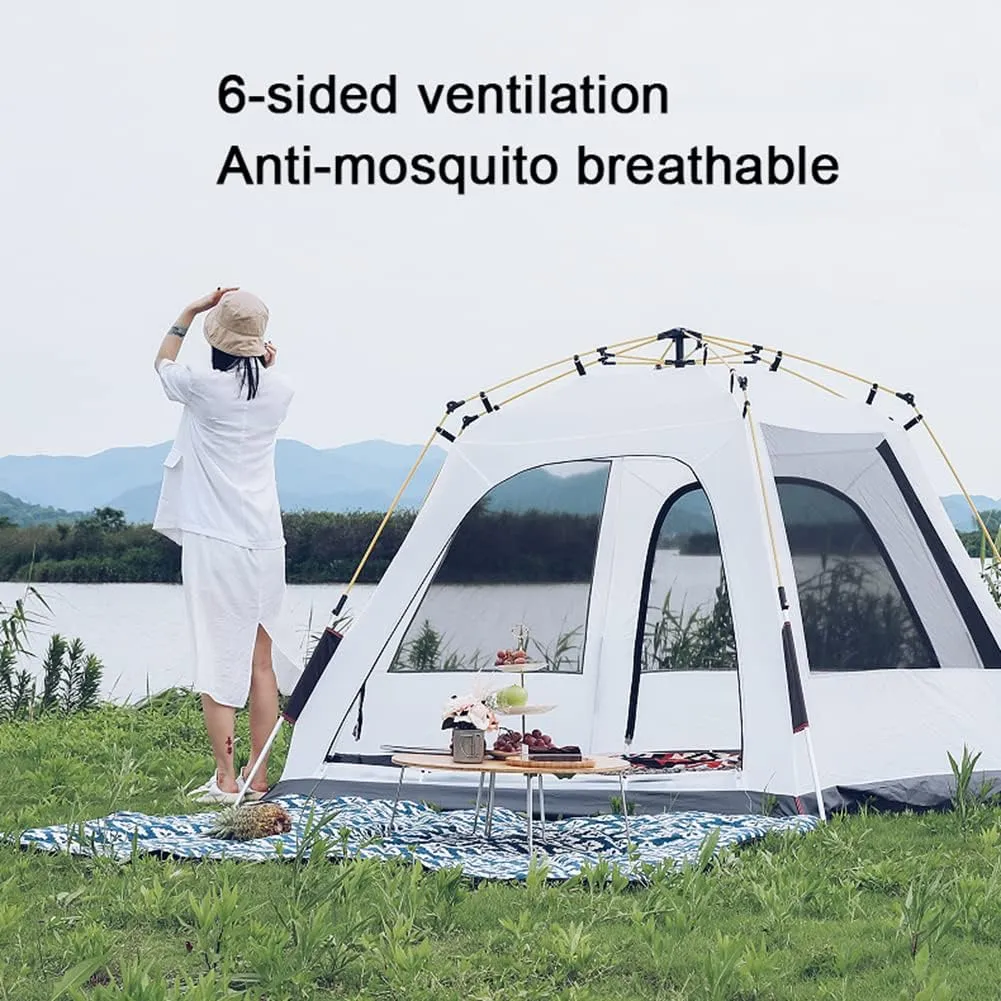 Camping Tent with,5-8 Person Dome Tent Waterproof Windproof Instant Family Tent with Mesh Windows,Portable Cabin Tent Double Layer for Hiking and Outdoor