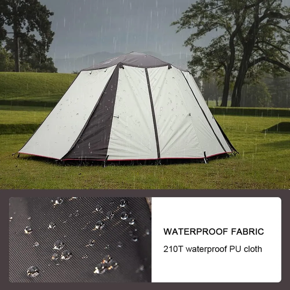 Camping Tent with,5-8 Person Dome Tent Waterproof Windproof Instant Family Tent with Mesh Windows,Portable Cabin Tent Double Layer for Hiking and Outdoor