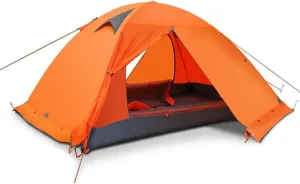 Camping Tents, 2Man Double Layer Dome Tent, Windproof & Backpacking Tent for 4 Seasons, Lightweight Aluminum Rod, for Climbing Fishing Survival Festivals Garden150*210 * 115cm
