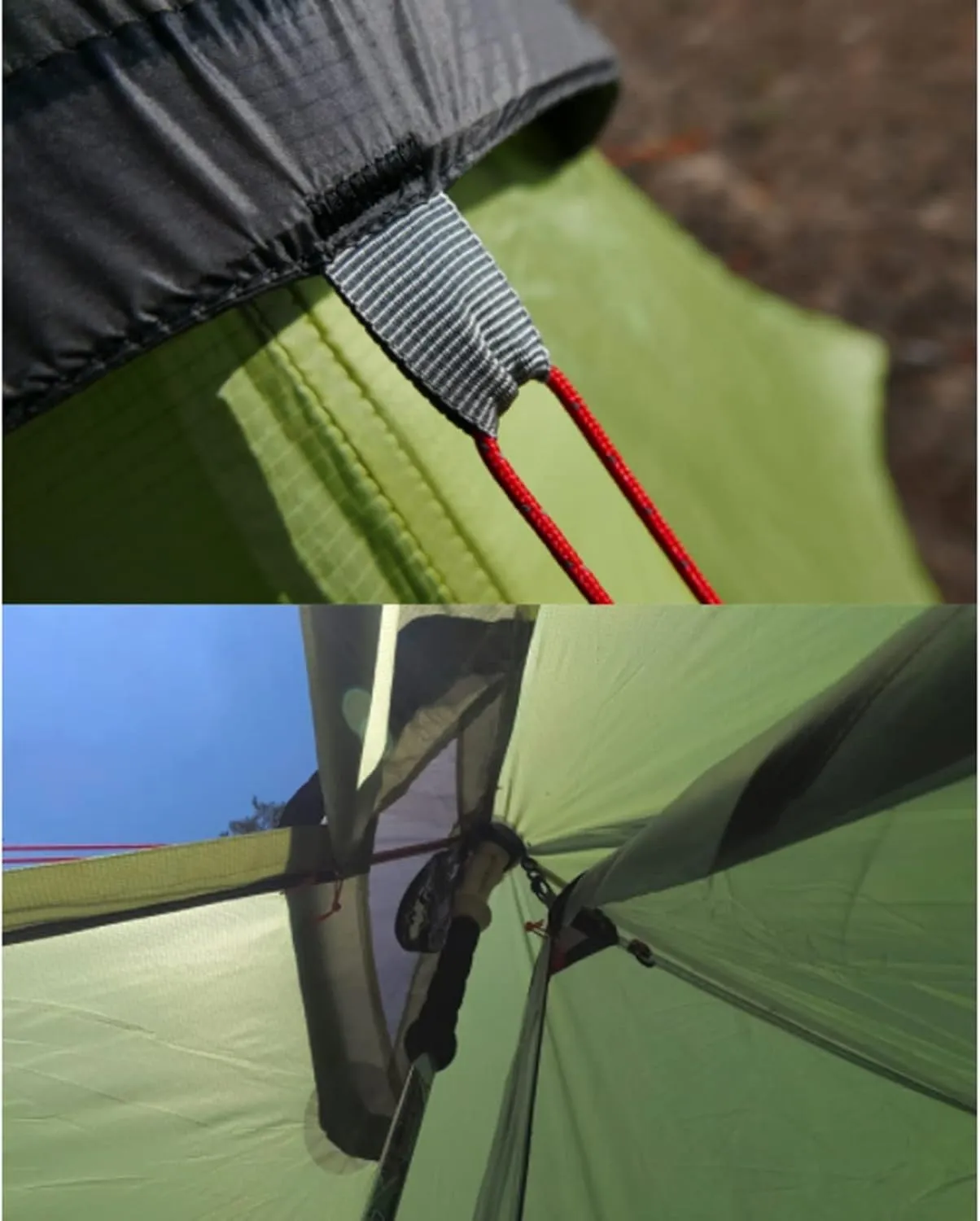 Camping Tents,2022 New 2 Person Ultralight Camping Tent 3 Season Professional 15d Rodless Tent (Color : Green 2P, Size : 4 Season)