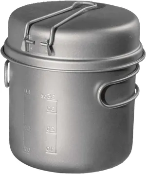 Camping Titanium Pot Cooking Utensils Versatile Hiking BBQ Backpacking Compact