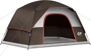 CAMPROS CP Tents for Camping 4/6 Person Tent Waterproof Windproof Double Layer Family Camping Tent, Easy Setup Dome Tent with Large Mesh Windows & Wider Door for Outdoor Camping & Hiking