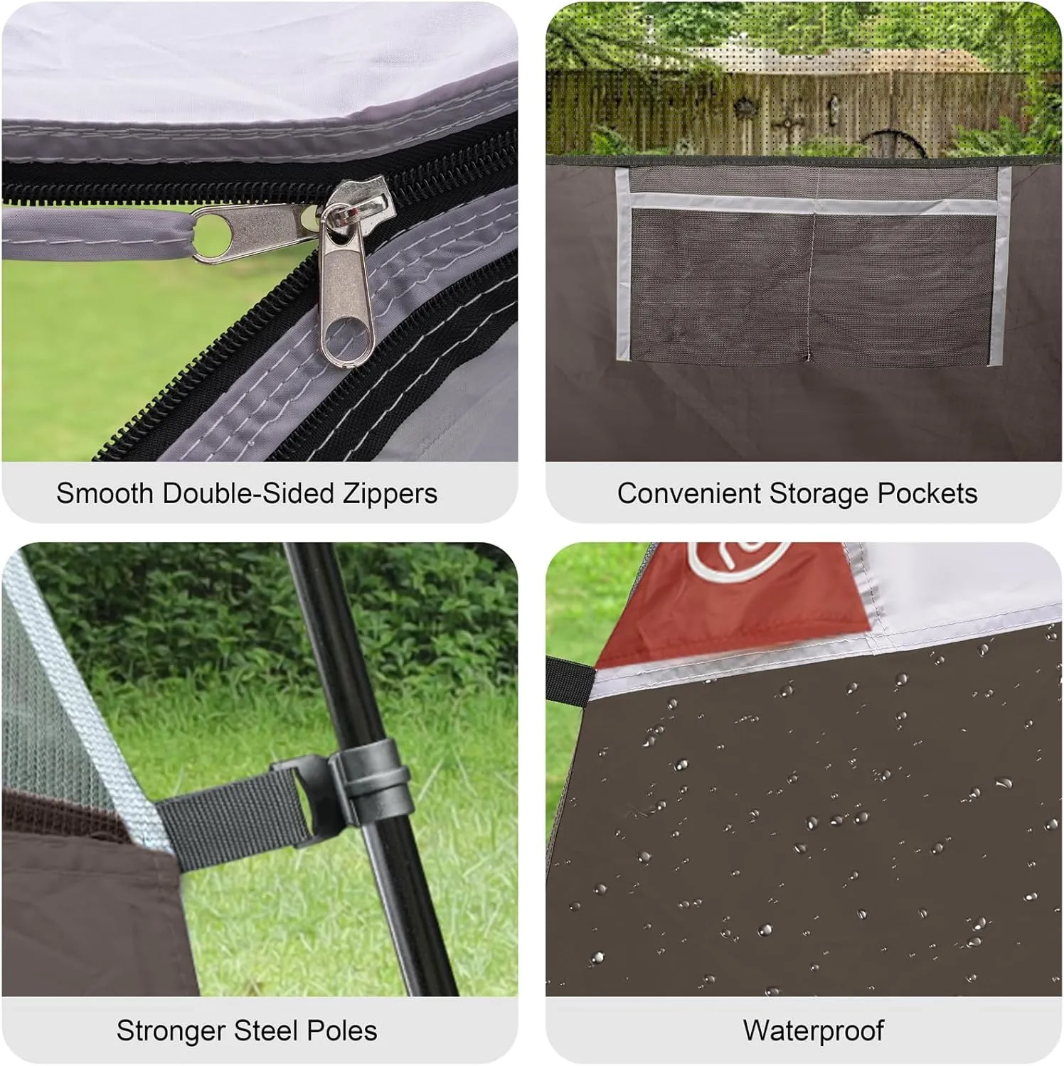 CAMPROS CP Tents for Camping 4/6 Person Tent Waterproof Windproof Double Layer Family Camping Tent, Easy Setup Dome Tent with Large Mesh Windows & Wider Door for Outdoor Camping & Hiking