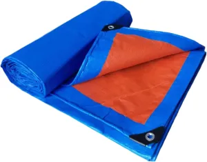 Canopy Tarp, Tarps Heavy Duty Waterproof, 8 Mil Thick Polyethylene Tarpaulin, Customizable, for Outdoor, Garden, Patio，Blue Tarp