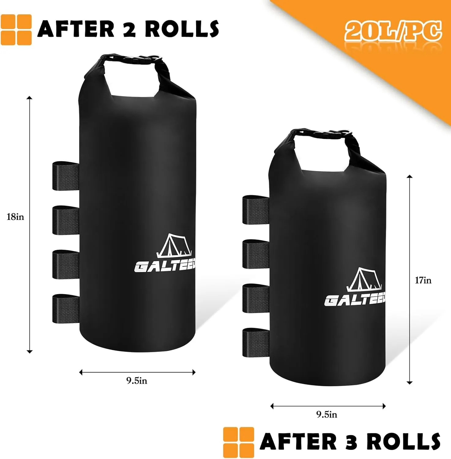 Canopy Water Weight Bag,220 LBS Canopy Weights Sand Bags,Canopy Tent Weights for Canopy Legs,Heavy Duty Weights Bags for Pop Up Tent Gazebo Legs(Without Sand)