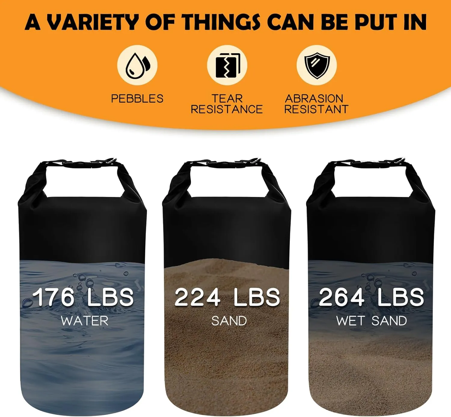 Canopy Water Weight Bag,220 LBS Canopy Weights Sand Bags,Canopy Tent Weights for Canopy Legs,Heavy Duty Weights Bags for Pop Up Tent Gazebo Legs(Without Sand)