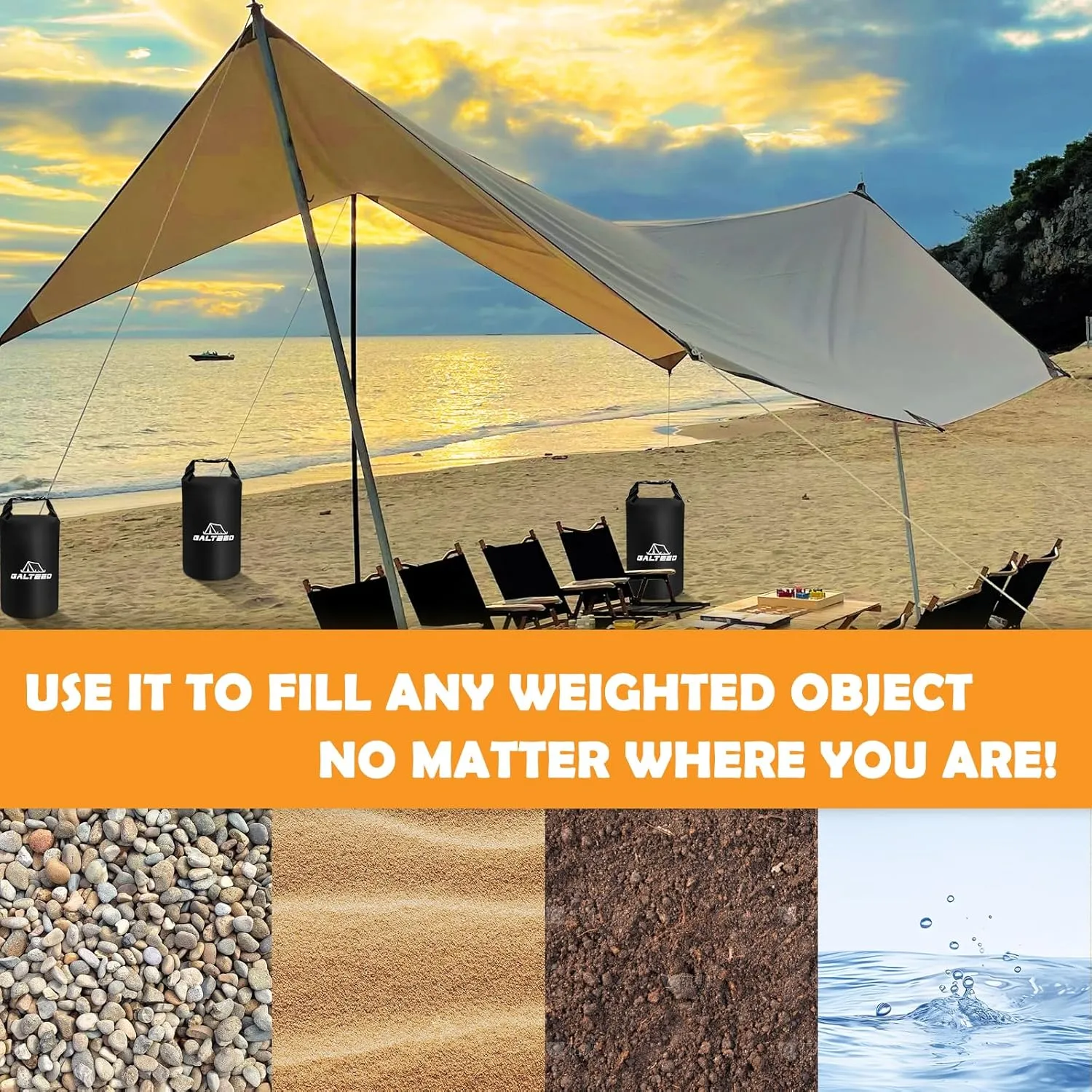 Canopy Water Weight Bag,220 LBS Canopy Weights Sand Bags,Canopy Tent Weights for Canopy Legs,Heavy Duty Weights Bags for Pop Up Tent Gazebo Legs(Without Sand)