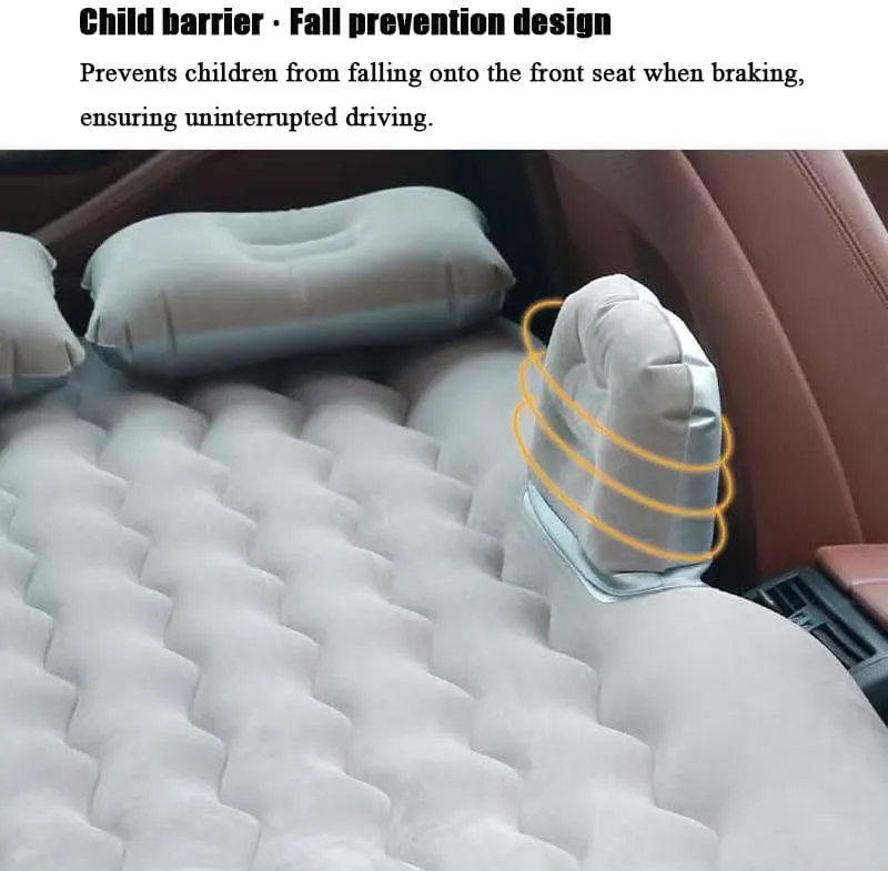 Car Air Mattress for BYD Han EV 2020–2025, Inflatable Back Seat Sleeping Pad with Pump & 2 Pillows, Folding Portable Camping Bed for Travel& Road Trips,Black