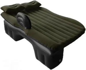 Car Air Mattress for BYD Han EV 2020–2025, Inflatable Back Seat Sleeping Pad with Pump & 2 Pillows, Folding Portable Camping Bed for Travel& Road Trips,Black