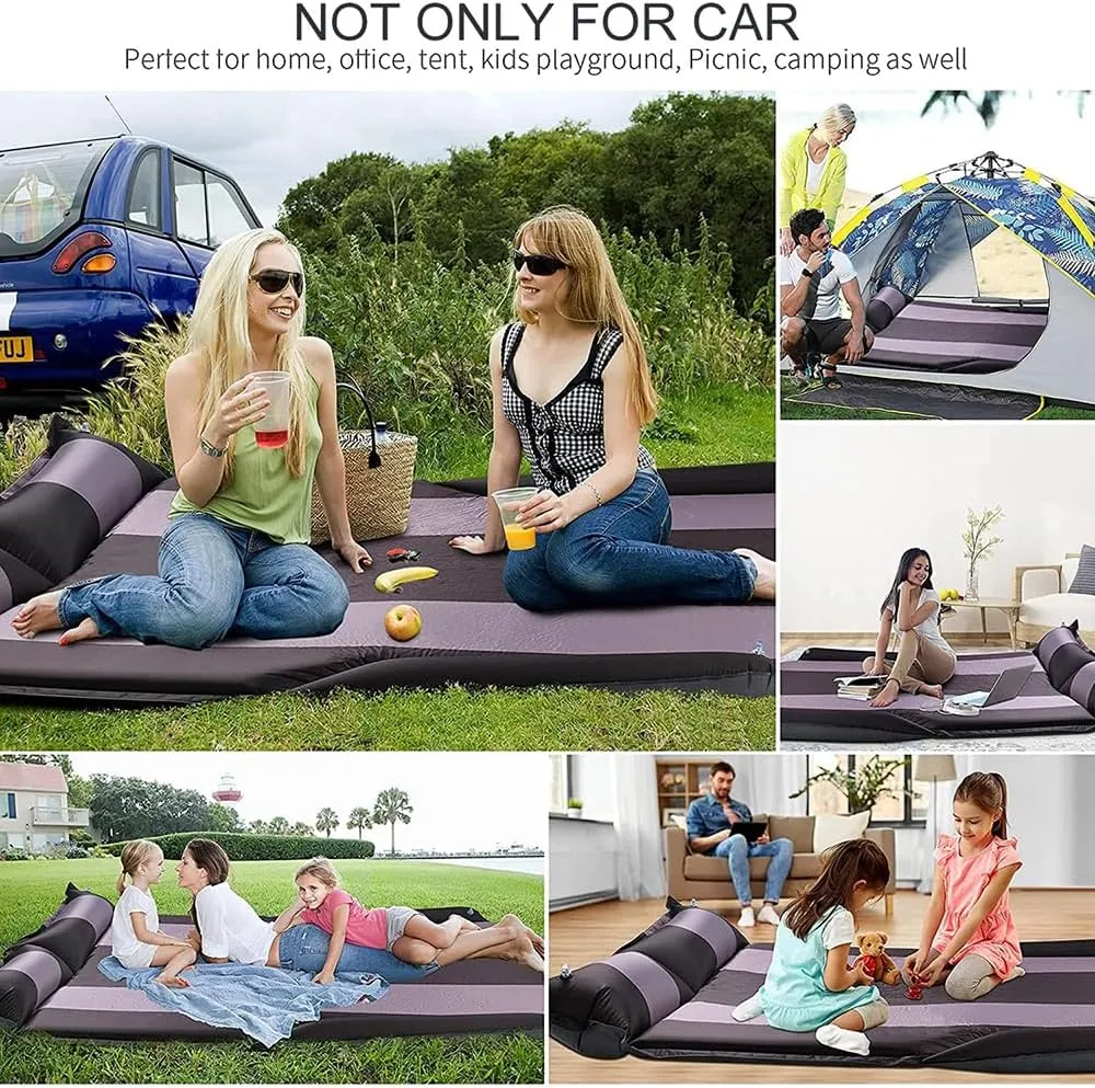 Car Automatic Inflatable Bed for Jeep Compass 2017 2018 2019 2020 2021 2022 2023 2024, Portable Movable Thickened Trunk Sleeping Bed Outdoor Camping Hiking Air Mattress,Blue