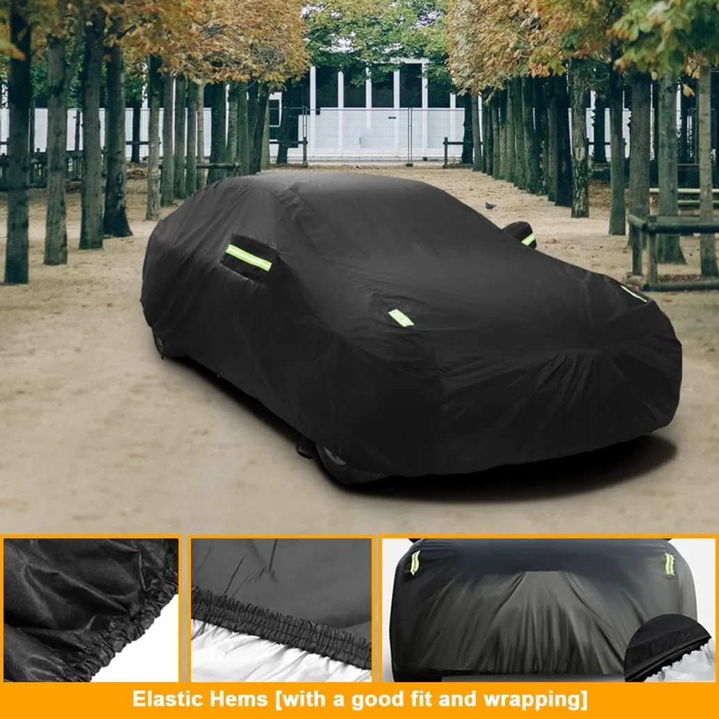 Car Cover Compatible with Bentley Flying Spur 2025-2006 4-Door Saloon/Sedan, Waterproof All Weather Covers for Flying Spur V8 W12 S V6, Outdoor Indoor Sun Rain Snow Dust Car Protection
