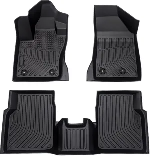 Cartist Floor Mats Fit for Jeep Compass 2017-2024 2025, All Weather Floor Mats for Compass Accessories, Front & 2nd Row TPE Waterproof