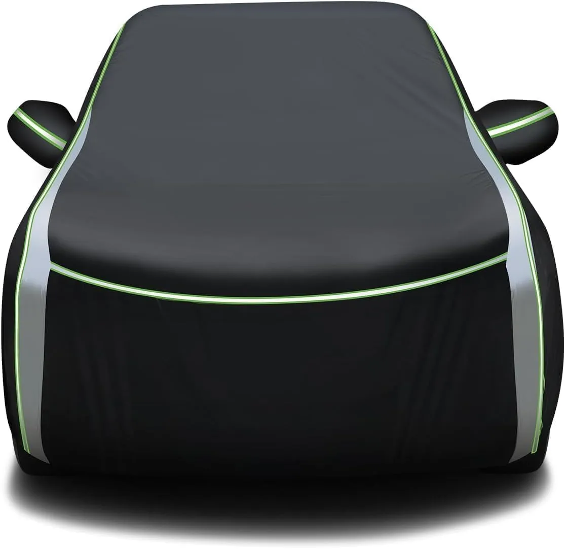 Cartist Full Car Cover Fits for Jeep Compass 2007-2023 2024 2025 Accessories All Weather Car Covers Outdoor Waterproof UV Protection with Zipper & Reflective Safety Strips