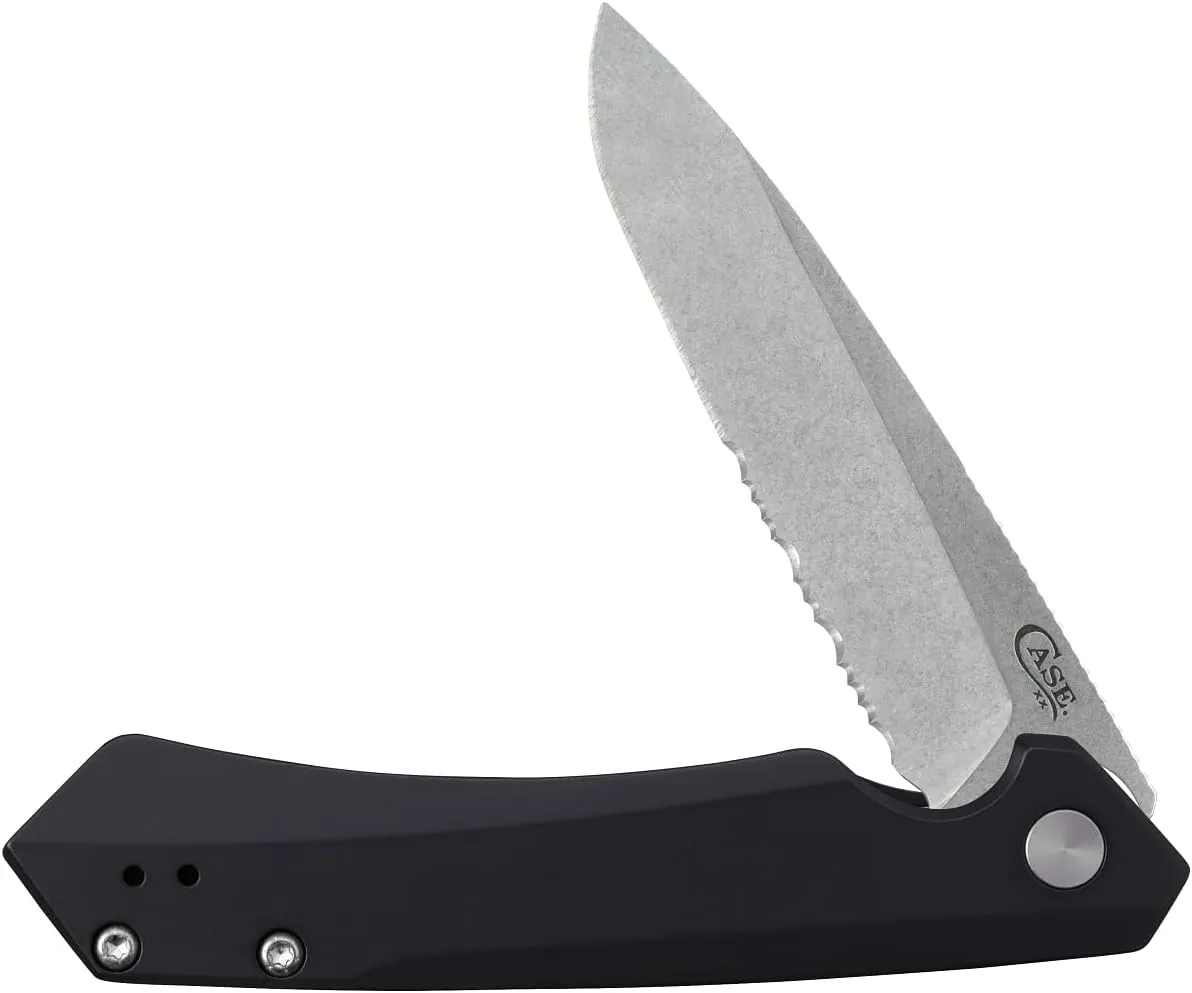 Case XX Pocket Knife KINZUA - BLACK ANODIZED ALUMINUM Item #64633 - KINZUA S35VN - Length Closed: 4 3/4Inches