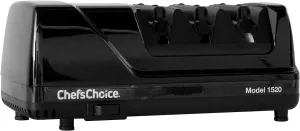 Chef’sChoice Professional Electric Knife Sharpeners AngleSelect for 15- and 20-Degree Straight-Edge and Serrated Knives with Diamond Abrasives & Precision Angle Control, 2-Stage, Black