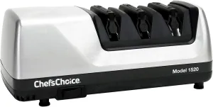 Chef’sChoice Professional Electric Knife Sharpeners AngleSelect for 15- and 20-Degree Straight-Edge and Serrated Knives with Diamond Abrasives & Precision Angle Control, 2-Stage, Metallic