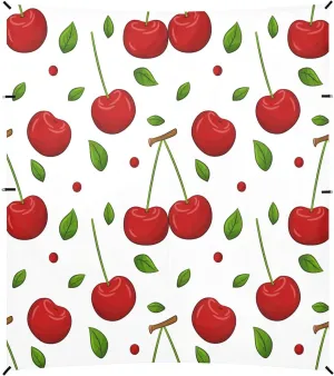 Cherry and Leaves Beach Tent Camping Sun Shelters Portable Outdoor Canopy Sun Shade for Camping Trips Fishing Backyard Fun or Picnics Easy Setup with Carrying Bag