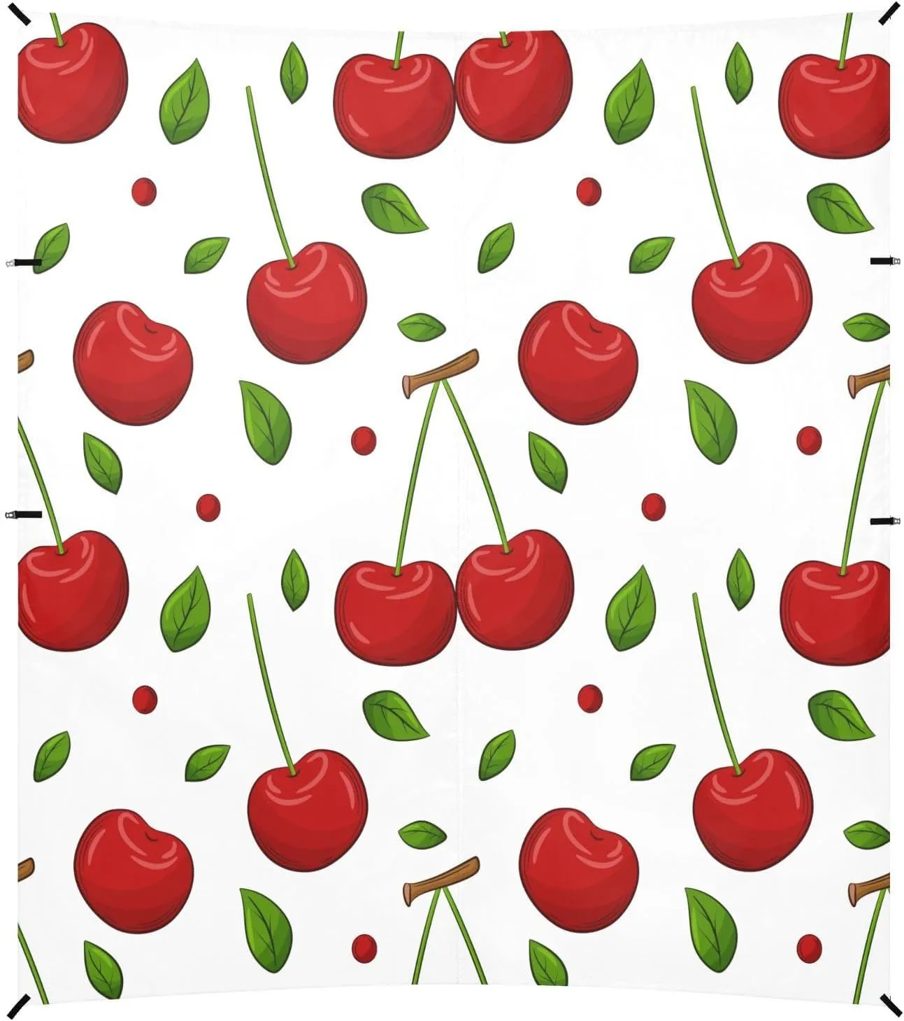 Cherry and Leaves Beach Tent Camping Sun Shelters Portable Outdoor Canopy Sun Shade for Camping Trips Fishing Backyard Fun or Picnics Easy Setup with Carrying Bag