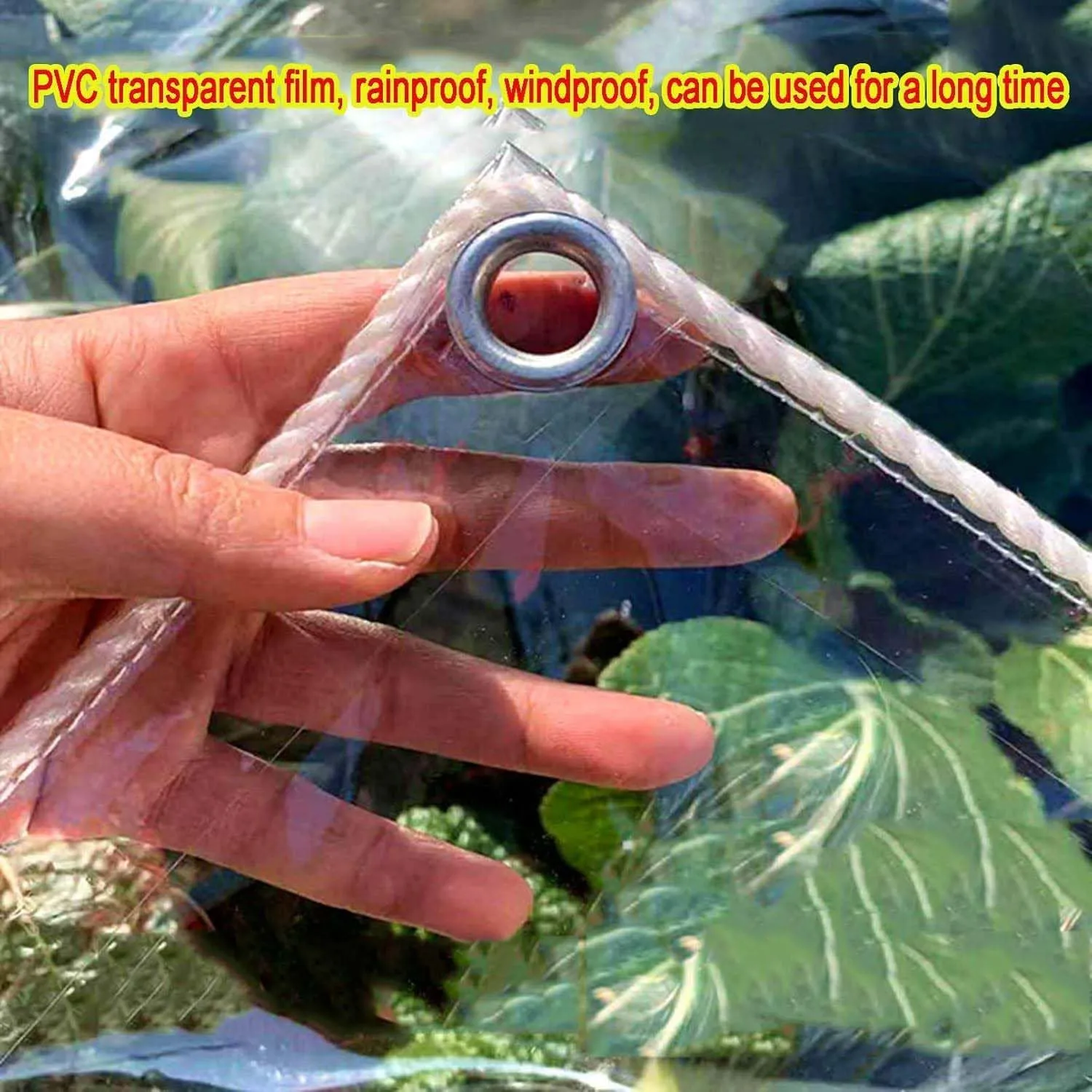 Clear PVC Tarps 1.6x23.0ft, Clear Tarpaulin Cover, Transparent Tarp with Grommets, Waterproof Outdoor Heavy Duty Tarpaulins, Ripstop, for Greenhouse, Patio, Porches
