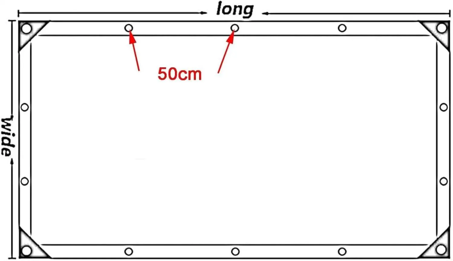 Clear PVC Tarps 1.6x23.0ft, Clear Tarpaulin Cover, Transparent Tarp with Grommets, Waterproof Outdoor Heavy Duty Tarpaulins, Ripstop, for Greenhouse, Patio, Porches