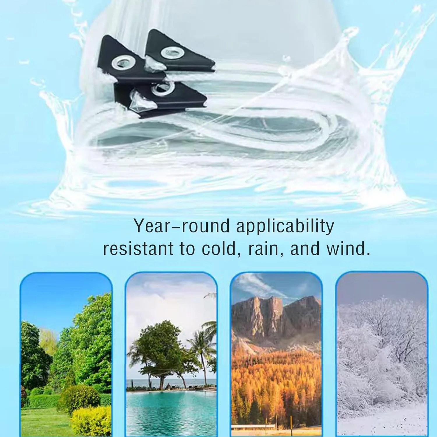 Clear Tarp, 4 x 10 FT Clear Tarps with Grommets, 14 Mil Thick Clear Tarps Heavy Duty Waterproof，Protects Against Water, Tear, Cold Weather Resistant for Balcony Garden，Patio ANG Porch