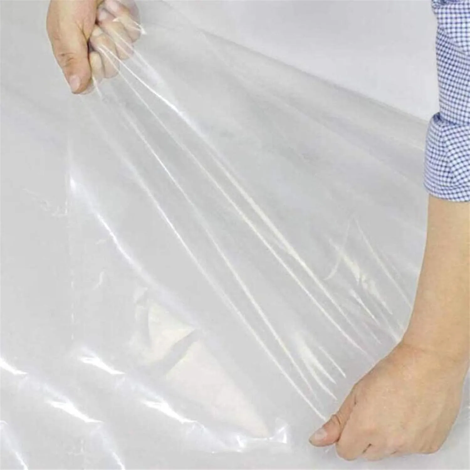 Clear Tarp Heavy Duty, 135g/m² Waterproof Cover Tarpaulin Sheet Anti-Tear Oil Proof Anti-Aging Emergency Rain Shelter Duty Dustproof for Outdoor Camping(300CMx600CM/9.9'x19.8')