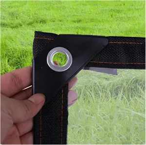 Clear Tarp Heavy Duty, 135g/m² Waterproof Cover Tarpaulin Sheet Anti-Tear Oil Proof Anti-Aging Emergency Rain Shelter Duty Dustproof for Outdoor Camping(300CMx600CM/9.9'x19.8')