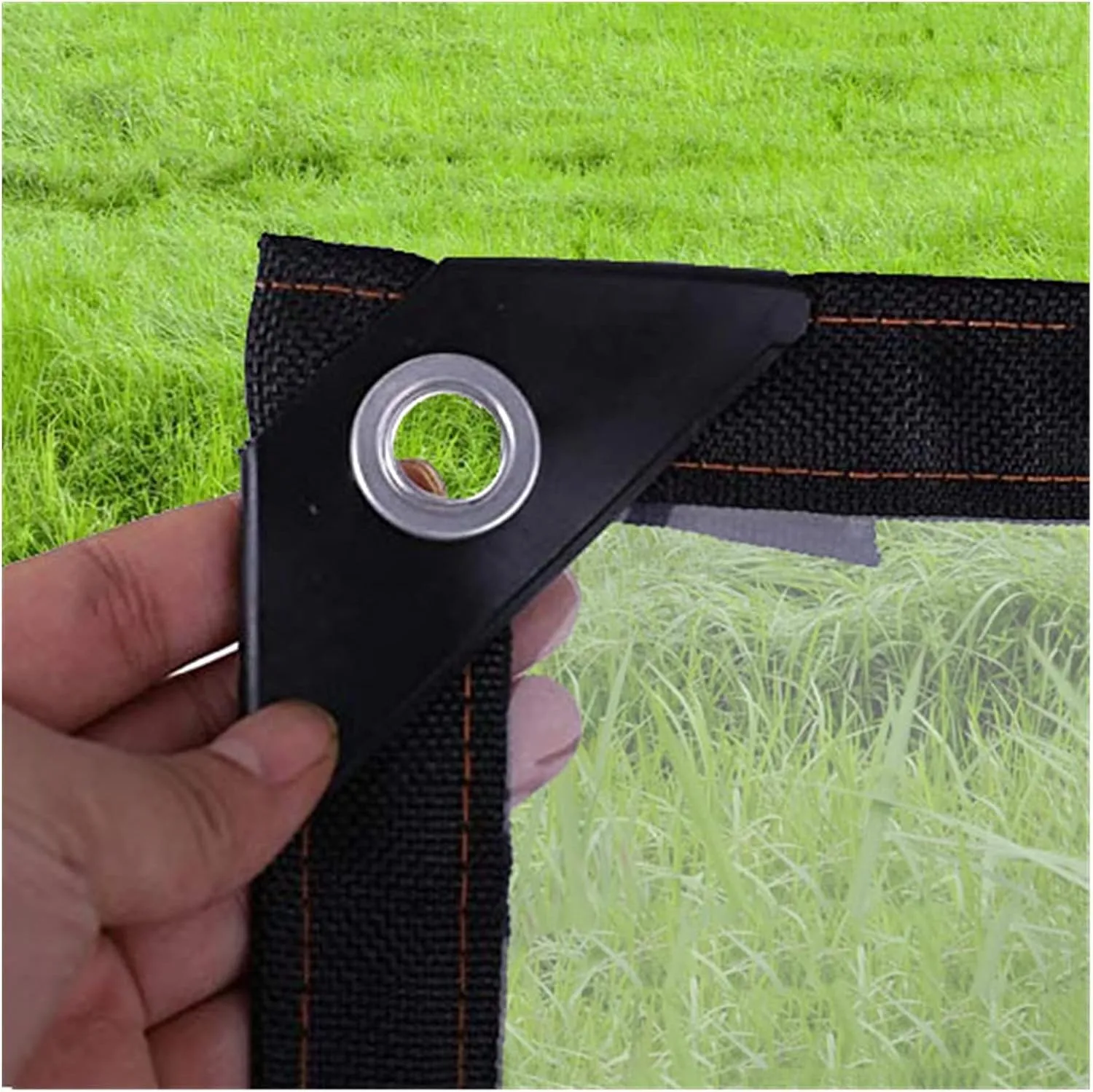Clear Tarp Heavy Duty, 135g/m² Waterproof Cover Tarpaulin Sheet Anti-Tear Oil Proof Anti-Aging Emergency Rain Shelter Duty Dustproof for Outdoor Camping(300CMx600CM/9.9'x19.8')