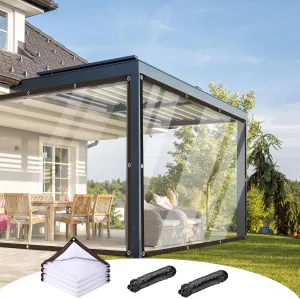Clear Tarp Heavy-Duty Greenhouse Cover, UV-Resistant & Tear-Resistant, Durable Waterproof Material for Year-Round Plant Protection, 10x12 FT