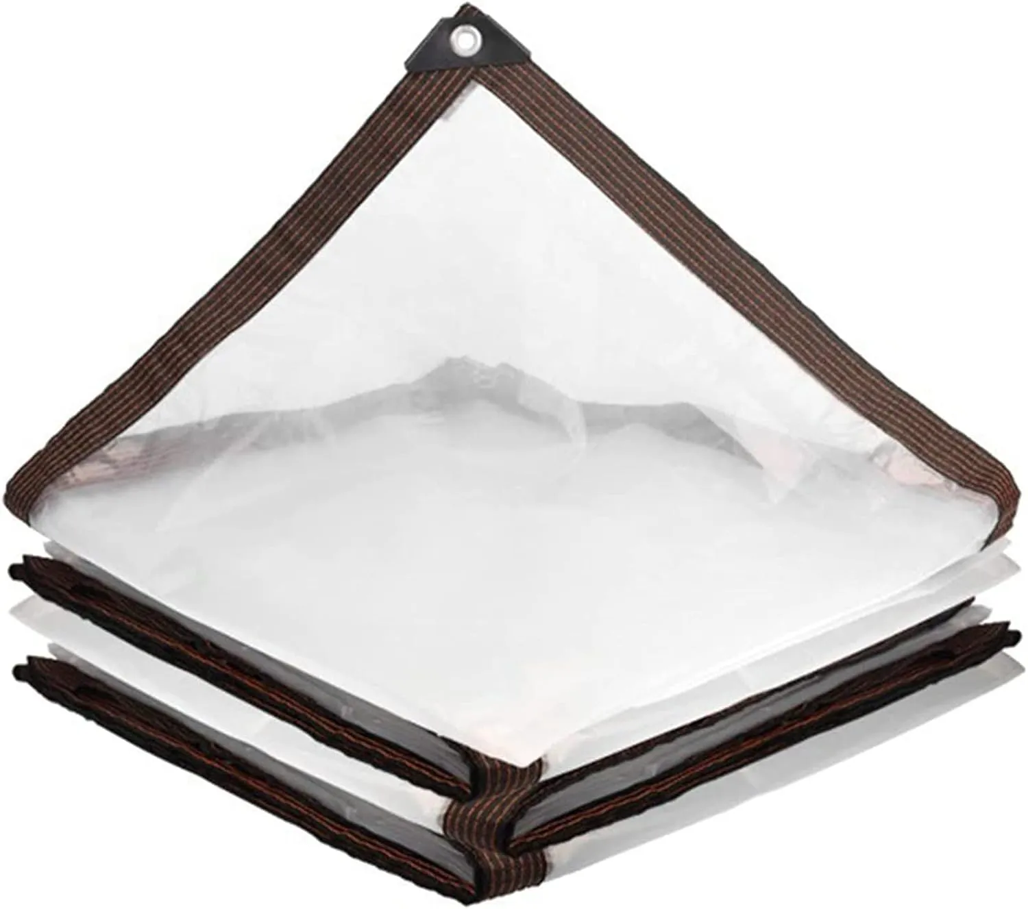Clear Tarp Waterproof 7x13ft, Waterproof Tarpaulin, 100% UV & Weather Resistant Vinyl Coated PVC Tarps, Clear Poly Tarps with Grommets, Transparent Tarp Waterproof