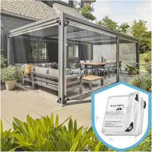 Clear Tarp with Grommets, 8x10 ft Tarps Waterproof Heavy Duty for Patio Greenhouse PVC Vinyl Plastic Transparent Tarpaulin Chicken Porch Pergola Balcony