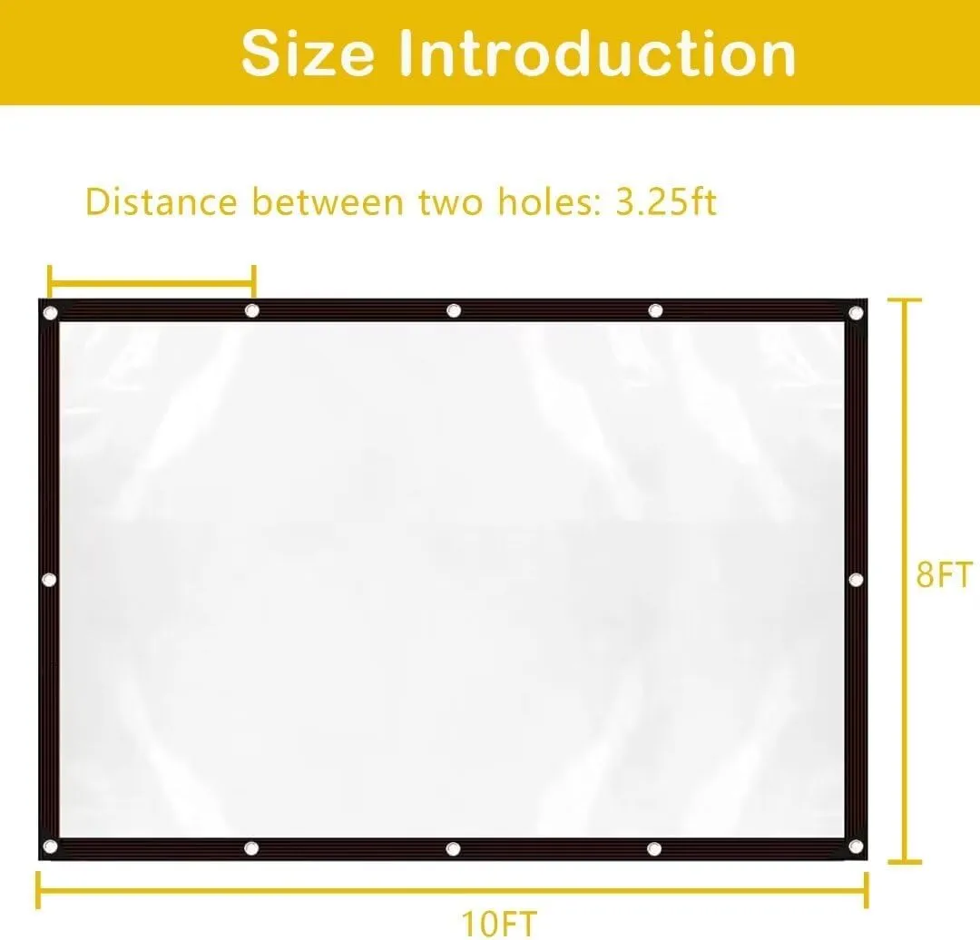 Clear Tarp with Grommets, 8x10ft Waterproof Tarp Transparent for Outdoors Anti-Tear for Covering Firewood Piles Patio Furniture Dog or Chicken Coops