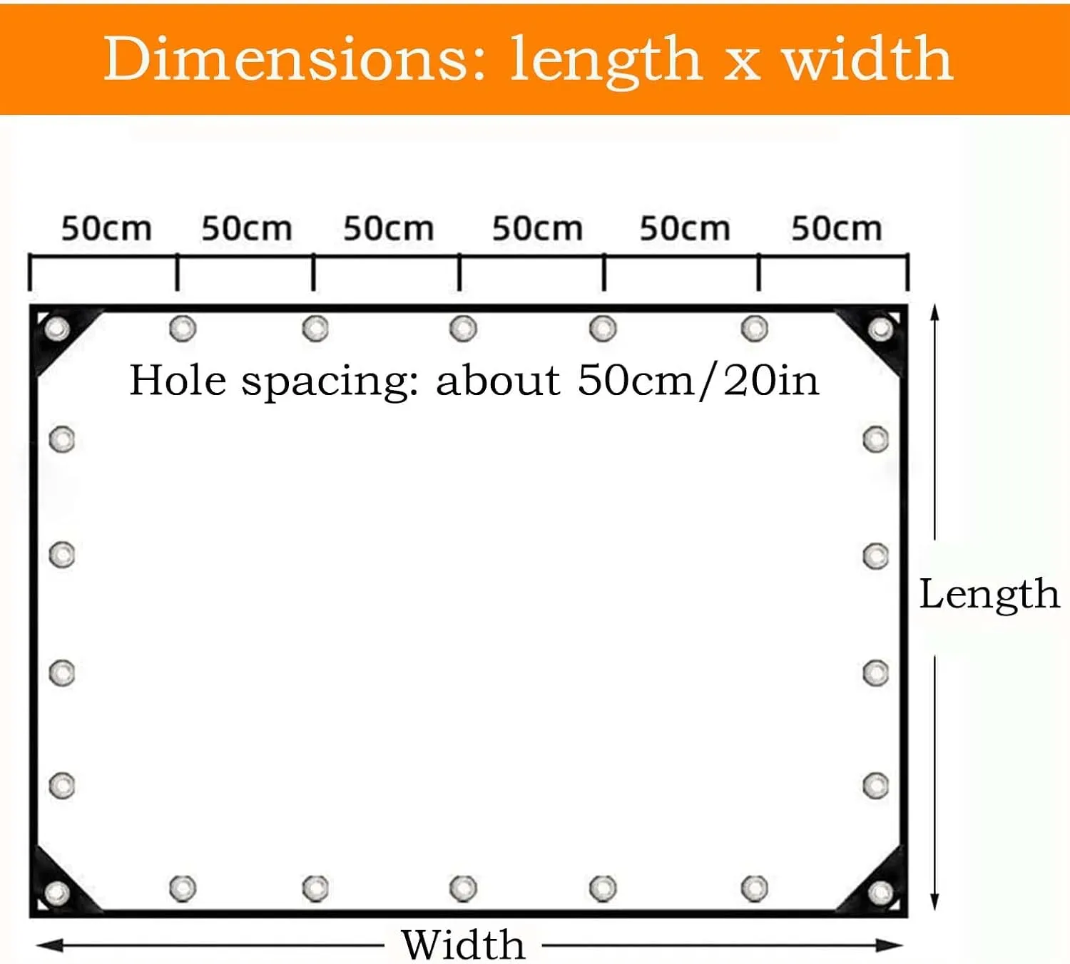 Clear Tarp with Grommets, Transparent Heavy Duty Water Resistant Tarp Cover with Reinforced Edge, 14Mil Thickened PVC Vinyl Tarpaulin for Outdoor