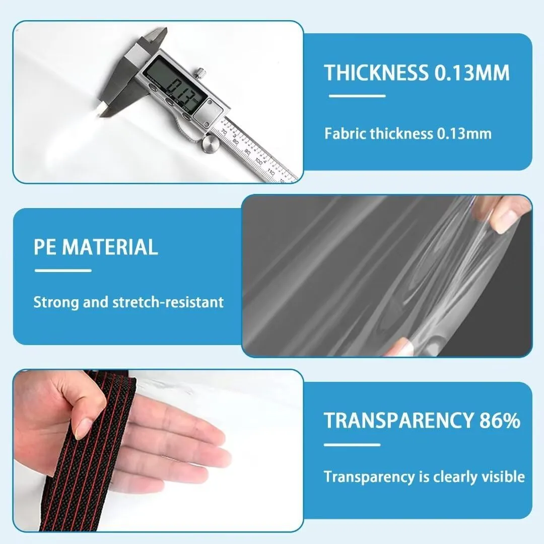 Clear Tarps with Grommets 7x12ft,Heavy Duty Waterproof Tarp Cover,Transparent PVC Vinyl Tarpaulin for Outdoor,Plant,Garden,Chicken Coop,Patio