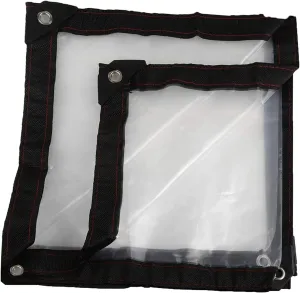 Clear Waterproof Cover Tarp Tarpaulin Sheet, 125g/m² Dustproof Rainproof Multi-Purpose Emergency Rain Shelter Anti-Aging Insulation PE Transparent for Outdoor Camping(6.6'x6.6'/2x2m)
