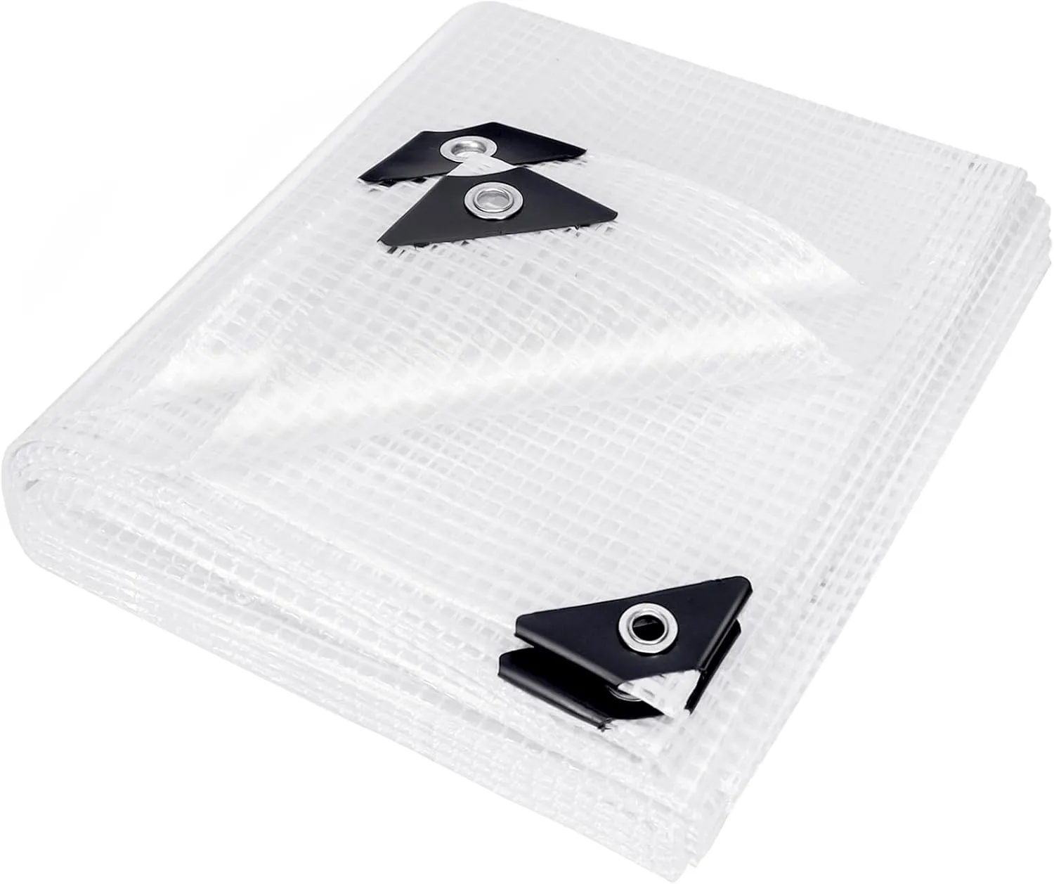 Clear White Tarp Heavy Duty Waterproof 8x10 Feet Clear Greenhouse Tarps with Grommets, 10mil Poly Garden Cover UV Resistant for Patio Greenhouse Outdoor