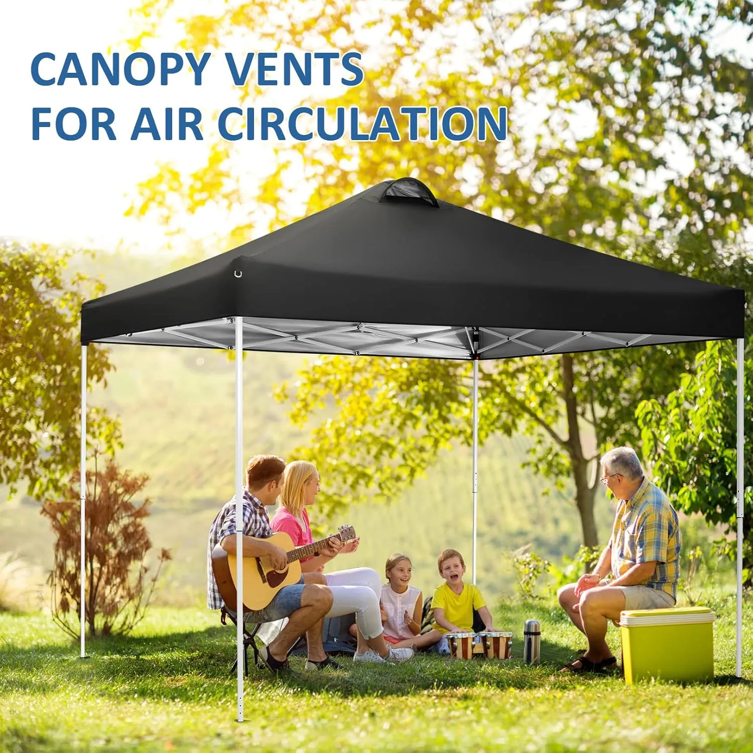 COBIZI Canopy Tent 10x10 Pop Up Outdoor Canopies with 4 Sidewalls Waterproof Commercial Instant Gazebo Tents for Party Patio Backyard with 4 Sandbags, 4 Stakes & 8 Ropes, Black