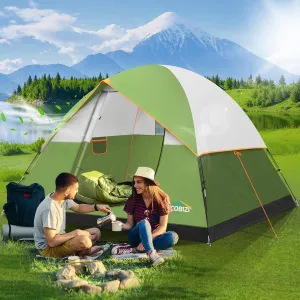 COBIZI Tents for Camping 4/6 Person Camping Tent with Rainfly and Screen, Easy Setup Lightweight Portable Waterproof Outdoor Tent with Carry Bag for Backpacking, Hiking, Family Travel