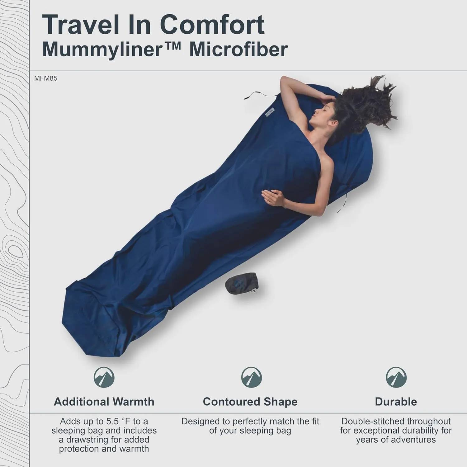 COCOON - Premium - MummyLiner - Microfiber - Cranberry - Regular