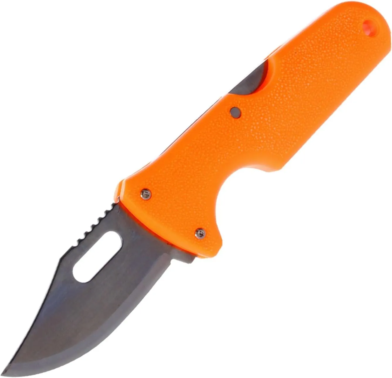 Cold Steel Click N Cut - Hunters Fixed Blade Knife | Durable 420J2 Steel Compact Hunting & Hiking Multiple Replaceable Blades | Sheath & 3 Blades Included