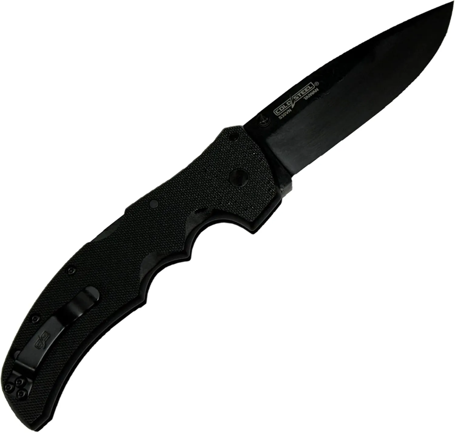 Cold Steel Recon 1 4" S35VN Razor-Sharp Blade 5.375" G-10 Handle Tactical Folding Knife w/Tri-Ad Lock, Ambidextrous Pocket/Belt Clip