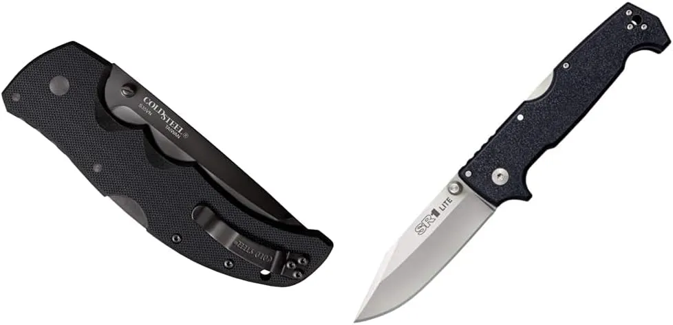 COLD STEEL Recon 1 4" S35VN Razor-Sharp Blade 5.375" G-10 Handle Tactical Folding Knife w/Tri-Ad Lock, Ambidextrous Pocket/Belt Clip