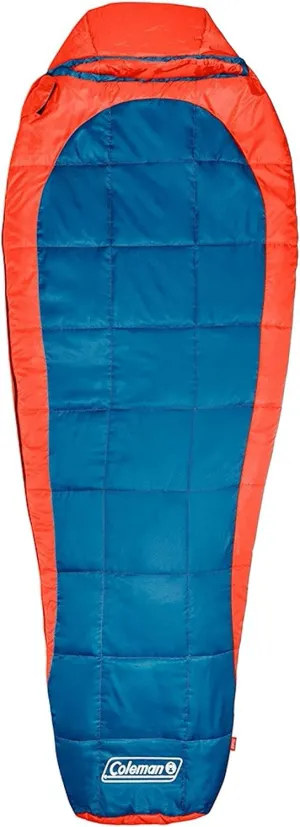 Coleman Kompact Mummy Sleeping Bag, 25 Degrees Indoor/Outdoor Lightweight Sleeping Bag for Adults, Sleeping Bag for Camping, Hiking, Backpacking with Included Compression Sack, Spider Mum/Tiger Lily