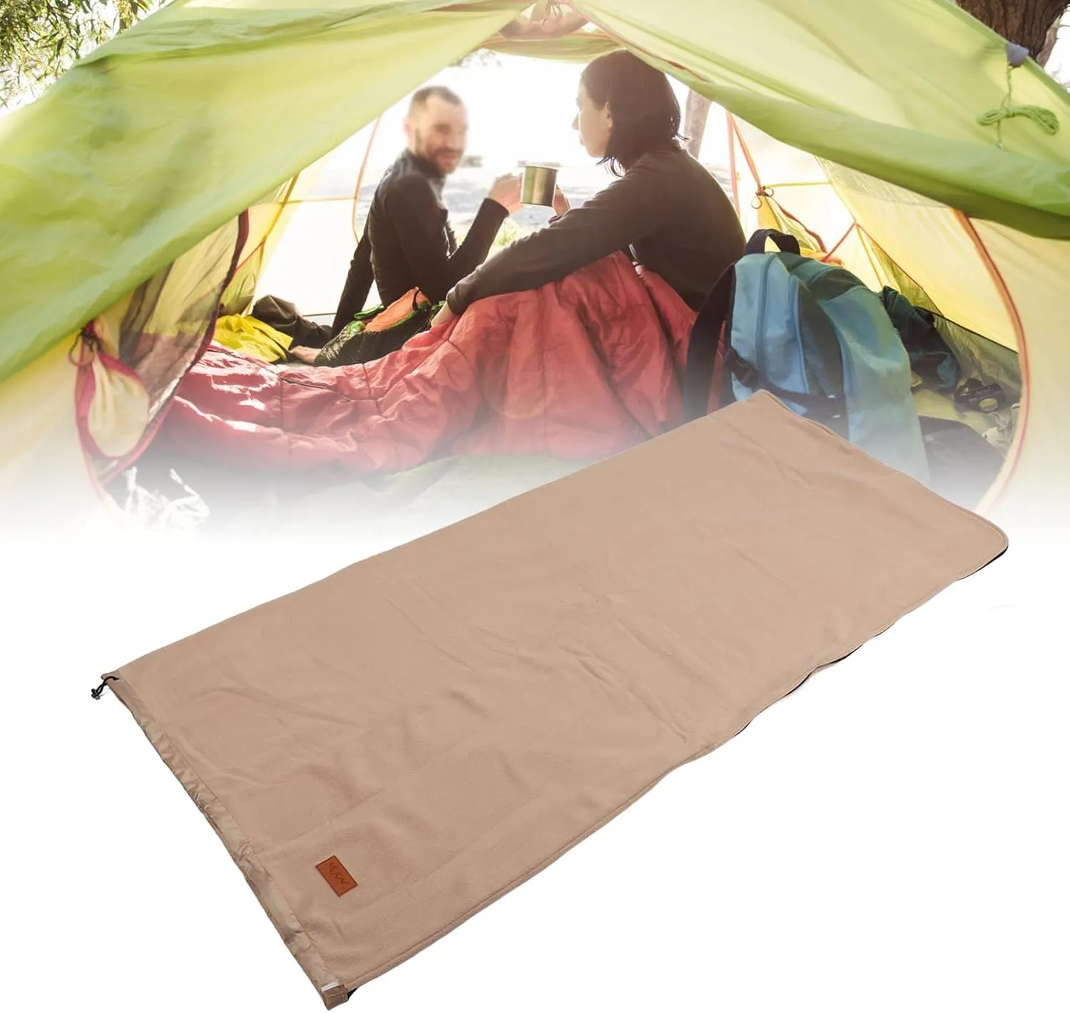 Comfortable Sleeping Bag Blanket, Ultra Thick Travel Blanket, Soft Outdoor Liner for Hiking, Camping, Backpacking, and Travel – Machine Washable and Lightweight